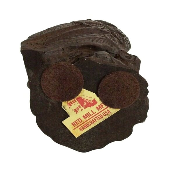 Vintage Red Mill Manufacturing Owl Figurine Molded Pecan Shells & Resin USA - Picture 6 of 6